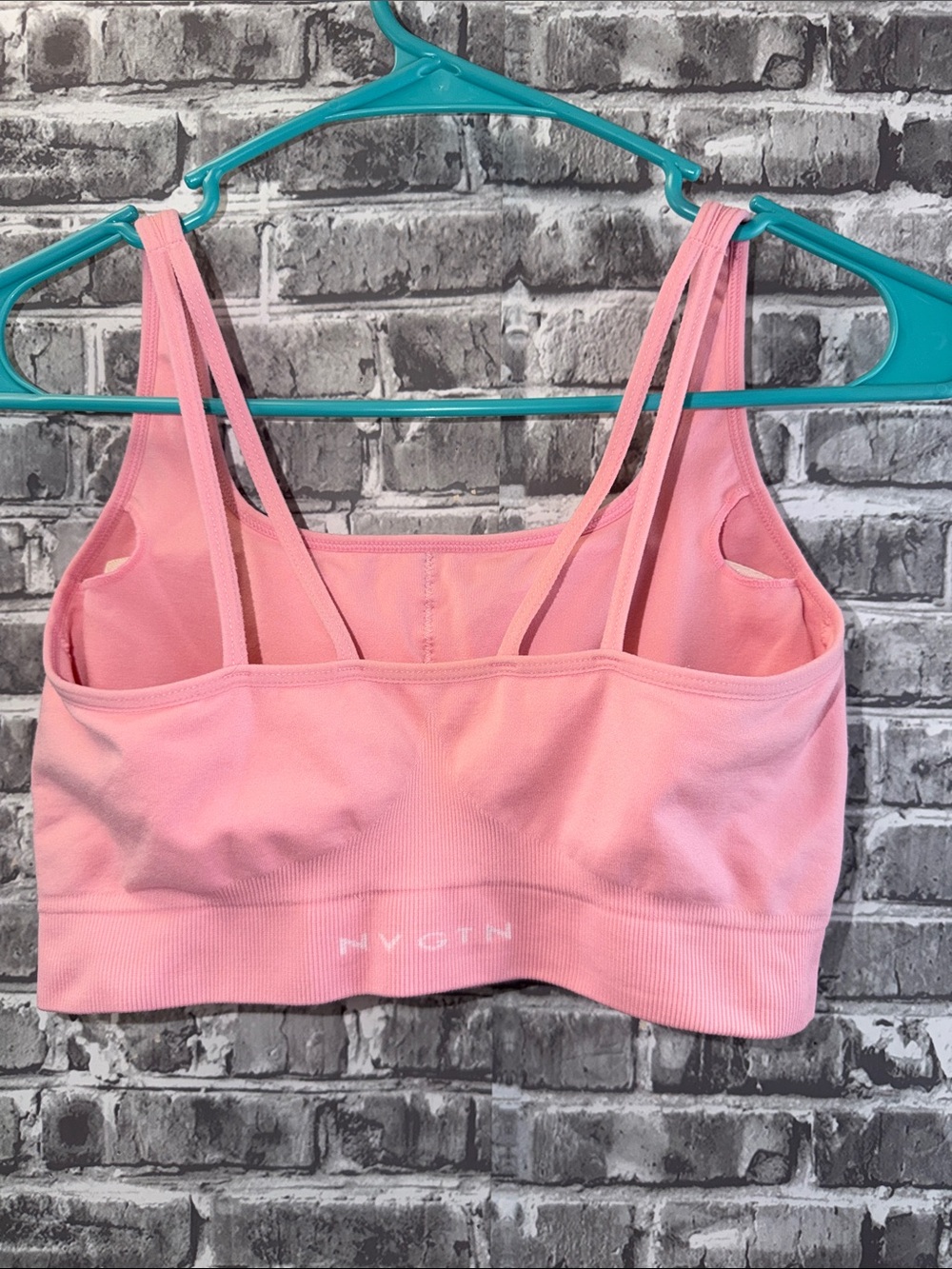 NVGTN Pink Double-Strap Seamless Sports Bra‎